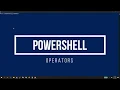 17 Powershell Basics - Operators