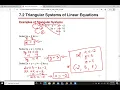 7 2 Triangular Systems of Linear Equations