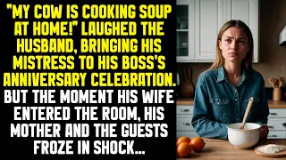 "My cow is cooking soup at home!" laughed the husband. But the moment his wife entered the room...