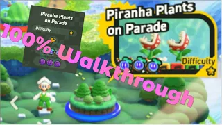 super mario bros wonder piranha plants on parade 100 walkthrough