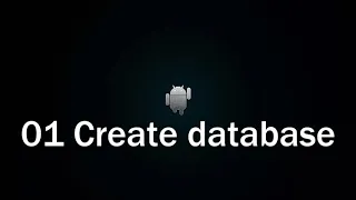Android Calorie Counter App - 1 Create database