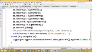 Update Data Oracle Database and Alert Notification Message - Java Tutorial 2