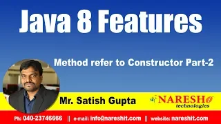 Java 8 0 Features Method refer to Constructor Part-2 by Mr Satish Gupta