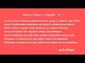 EP 01 Language Python Program Project I go2collage