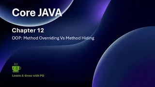 Java for Beginners Method Overriding Method Hiding