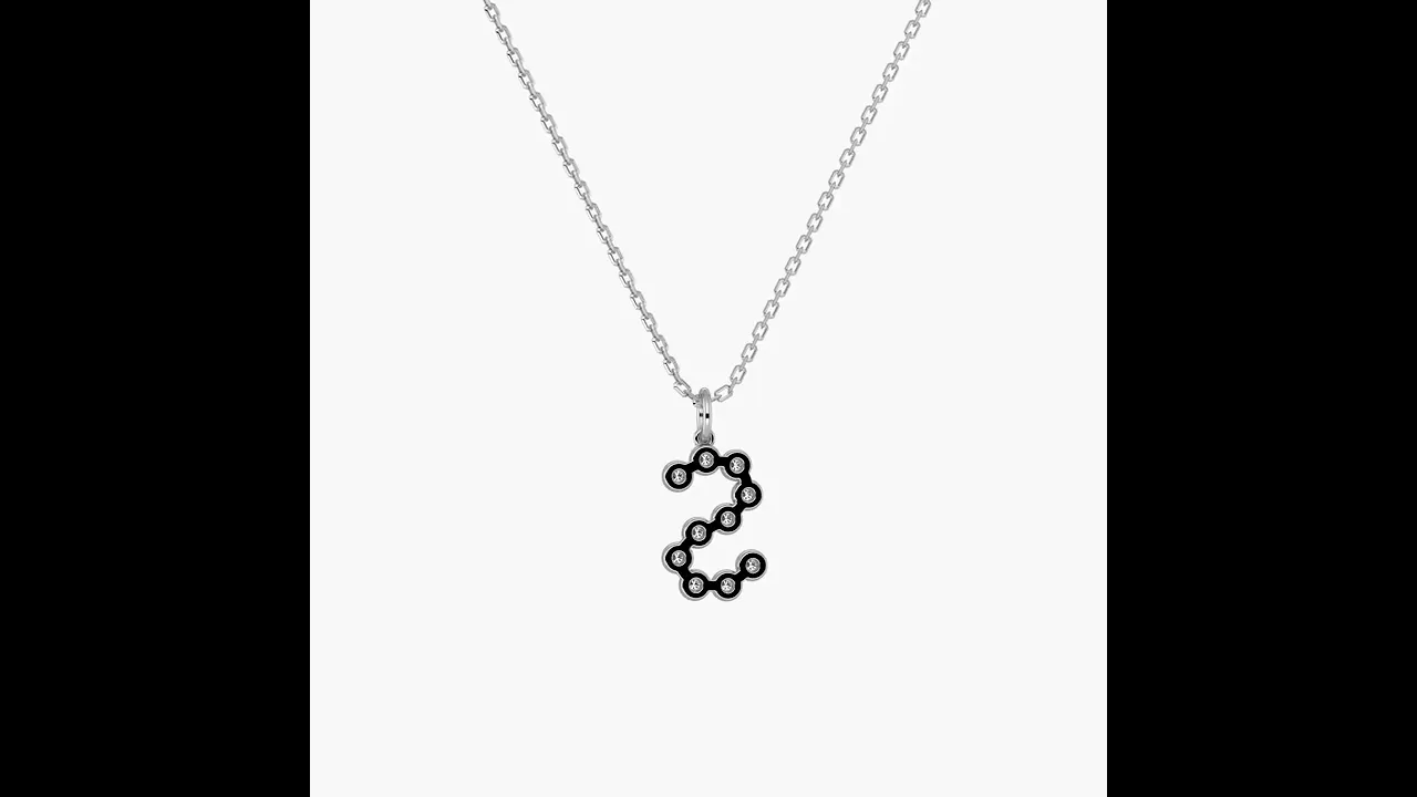 Letter S Initial Necklace Bubble Pendant