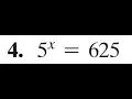 5 x 625 solve the exponential equation