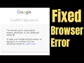 Couldn t Sign in you Error on Google Chrome Enable Javascript For Website