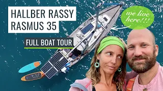 Full Sailboat Tour: Hallberg Rassy 35. Full time live-aboard boat ready to sail offshore