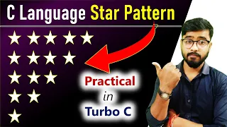 Inverted Right Triangle Pattern Star Patter in C Language Turbo C By Rahul Chaudhary