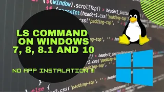 Using ls command on Windows 7 8 8 1 and 10 No app installation required Tex Domain