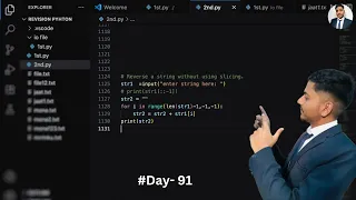 Python program to Reverse a string without using slicing