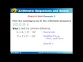 PreCalculus Lesson 9 3 - Arithmetic Series and Sequences