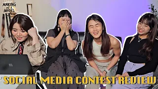 reviewing social media contest submissions making of a model season 4 ep 4