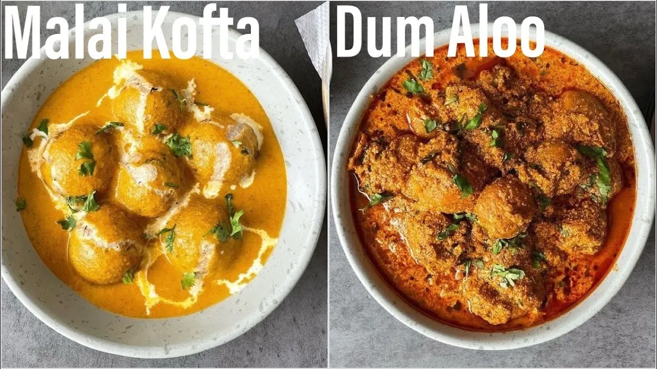 2 LUNCH RECIPES   Dum Aloo Recipe   malai kofta recipe   Veg Lunch Recipe   Indian curry  Best Bites