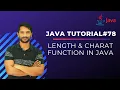 String Function in Java Length Function CharAt Function In Hindi