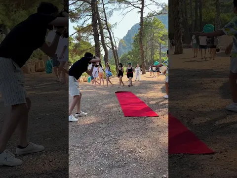 Antalya Olympos'ta insanların kırmızı halıda yürüyüşünü puanladık✌️😜 #fyp #keşfet #fun #challange