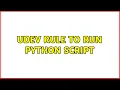 udev rule to run Python script