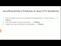 Java Buzzwords or Features of Java Module-2 Chapter-2 -