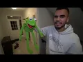 SCARY CUTTING OPEN EVIL KERMIT THE FROG AT 3AM WHAT S INSIDE KERMIT THE FROG