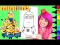 Coloring Minions Despicable Me Coloring Book Page Prismacolor Colored Markers KiMMi THE CLOWN