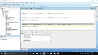 Oracle SUBSTR and INSTR example