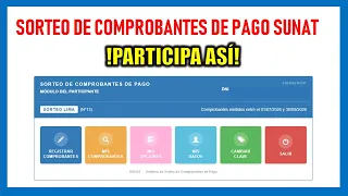 Registra así tus comprobantes para el SORTEO DE COMPROBANTES DE PAGO SUNAT 2026