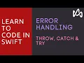 Error Handling Learn to Code In Swift