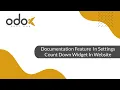 Documentation Features in Settings Count Down Widget in Website Odoo 14 expected features