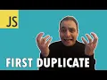 Arabic JAVASCRIPT CODING INTERVIEW QUESTIONS First Duplicate Codehood