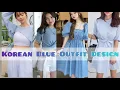Lagu Korean Outfit / Korean blue dresses / beautiful Korean outfits