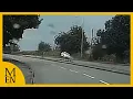 Download Lagu Dashcam shows car crashing seconds after UK emergency alert sent