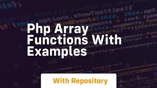 php array functions with examples