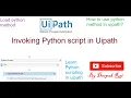 Invoking Python script in Uipath RPA