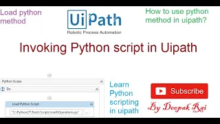 Invoking Python script in Uipath RPA