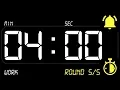 INTERVAL 4x2 Timer 4 Minutes WORK 2 Minutes REST BEEP - Countdown with Alarm