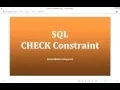 32 - SQL CHECK Constraint