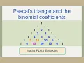 Pascal s Triangle and the Binomial Coefficients EP1