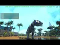 Ark survival evolved shooting with tek gun on rex saddle