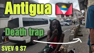 Don’t break your leg just walking on the sidewalk. Antigua A tour. SVEV 9 S7