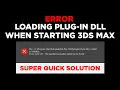 Error Loading Plug-in DLL Super quick solution