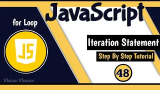 For loop in JavaScript - Iteration Statement JavaScript course Tutorial