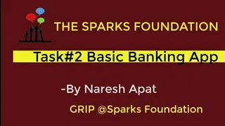 Basic Banking App The Sparks Foundations TASK