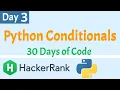 Python Hackerrank Day 3 Intro to Conditional Statements