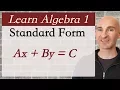 Standard Form of the Equation of a Line Learn Algebra 1