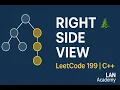 Right Side View of a Binary Tree LeetCode 199 in C Visual DFS Logic
