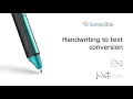 Converting handwriting into text Symphony Aegir Smartpen Livescribe A Livescribe