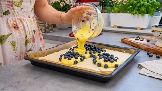 Ein fast vergessener Heidelbeerkuchen, wie er früher in den Bergen gebacken wurde