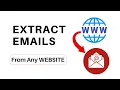 How to extract EMAIL from any website into EXCEL