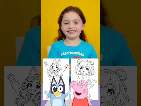 Pinté a  ✨PEPPA PIG Y BLUEY✨ en sus versiones HUMANAS!😍 #drawing #art   #laspequeñas